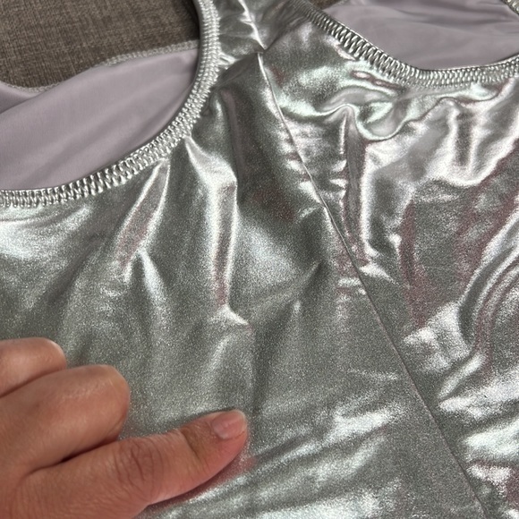 Skims Metallic Swim Cycle Suit - Picture 7 of 8
